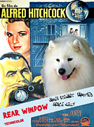 Samoyed Art Canvas Print - Rear Window Movie Poster Painting by Sandra Sij