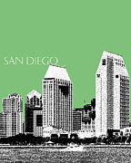 San Diego Skyline 2 - Apple Digital Art by DB Artist