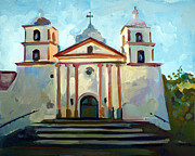 Santa Barbara Mission Painting by Filip Mihail