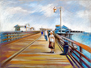 Santa Barbara Pier Drawing by Filip Mihail