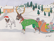 Santas Helpers Drawing by John Wiegand Santas Helpers Drawing by John Wiegand