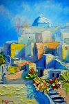 Santorini Light Painting by Ana Maria Edulescu
