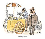 Saucissons Alfresco Drawing by William Steig