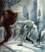 Scene From Charles Dickens Christmas Painting by Vintage Images
