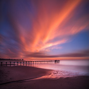 Scripps Pier Sunset - Square Photograph by Larry Marshall Scripps Pier Sunset - Square Photograph by Larry Marshall