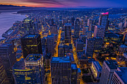 Seattle Sunset Photograph by Thomas Hall