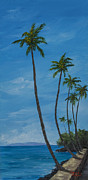 Seawall Palms Painting by Darice Machel McGuire