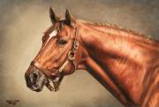 Secretariat at Claiborne Painting by Thomas Allen Pauly