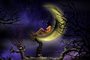 Selene - close Digital Art by Alessandro Della Pietra