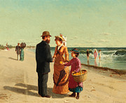 Selling Oranges by the Seashore Painting by Samuel S Carr Selling Oranges by the Seashore Painting by Samuel S Carr