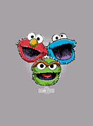 Sesame Street - Halftone Heads Digital Art by Brand A