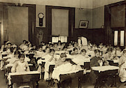 Sewing Class, 1909 Photograph by Granger Sewing Class, 1909 Photograph by Granger