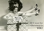 Sexy Christmas Gift Greeting Card Photograph by Communique Cards