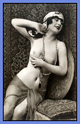 Sexy Nude Blue Border Digital Art by Studio Artist