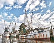 Shrimpers at Rest Photograph by Mike Covington