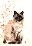Siamese Beauty Painting by Zaira Dzhaubaeva