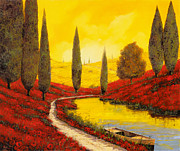 Silenzio Tra I Cipressi Painting by Guido Borelli
