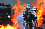 Simulated C-130 Hercules Crash, Osan Photograph by Science Source