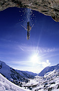 Skier Jumping Off A Cliff At Alta, Utah Photograph by Scott Markewitz Skier Jumping Off A Cliff At Alta, Utah Photograph by Scott Markewitz