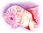 Sleeping Baby Painting by Irina Sztukowski