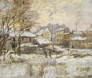 Snow Effect with Setting Sun Painting by Claude Monet Snow Effect with Setting Sun Painting by Claude Monet