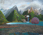 Somewhere Over The Rainbow Painting by Mindy Huntress