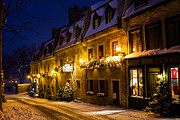 Sous-le-Fort at Night Quebec City Canada Photograph by Dawna Moore Photography