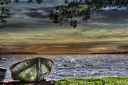 South Manistique Lake with Rowboat Photograph by Evie Carrier