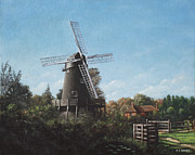 Southampton Bursledon Windmill Painting by Martin Davey