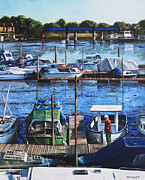 Southampton River Itchen from Cobden Bridge Painting by Martin Davey