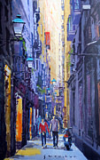 Spain Series 10 Barcelona Painting by Yuriy Shevchuk