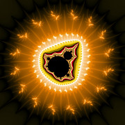Sparkling orange fractal art full of energy Digital Art by Matthias Hauser