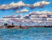 Spring at Chimney Island Painting by Phil Chadwick