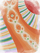 Spring Fractal Painting by Bonnie Bruno