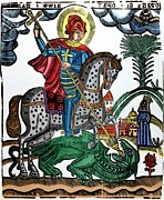 St George Killing The Dragon Photograph by Science Photo Library