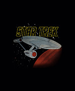 Star Trek - Retro Enterprise Digital Art by Brand A
