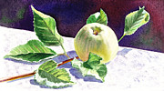 Still Life With Apple Painting by Irina Sztukowski