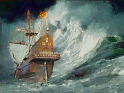 Stormy Sea Painting by Charlie Roman