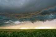 Stormy Sky Over Fields At Sunset Photograph by Science Photo Library