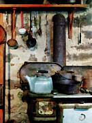Stove With Tea Kettle Photograph by Susan Savad Stove With Tea Kettle Photograph by Susan Savad