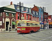 Streetcar on Queen Street 1963 Painting by Kenneth M Kirsch
