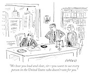 Sue Every Person In The United States Who Doesn't Drawing by David Sipress