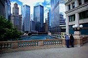 Summer Breeze on the Chicago River - Color Photograph by Frank J Casella