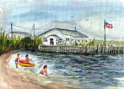 Summer fun before Sandy Painting by Clara Sue Beym