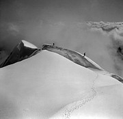 T-702412-BW-Summit of Mt. Robson Photograph by Ed  Cooper Photography