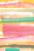 Sunday In The Park- contemporary abstract painting Painting by Linda Woods