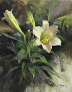 Sunday's Lily Painting by Anna Rose Bain