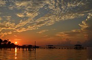 Sunrise Colors with Storms Building on Sound Photograph by Jeff at JSJ Photography