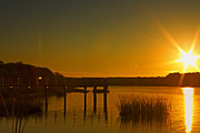 Sunset at Hunting Beach State Park Photograph by Bill Barber