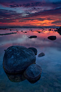 Sunset on Grand Traverse Bay in Michigan.Taken from Leelanau Sta Photograph by Robert Charity Sunset on Grand Traverse Bay in Michigan.Taken from Leelanau Sta Photograph by Robert Charity